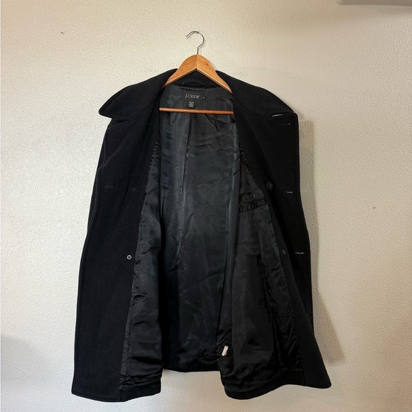 J Crew Wool Blend Black Peacoat size XL - Picture 10 of 10